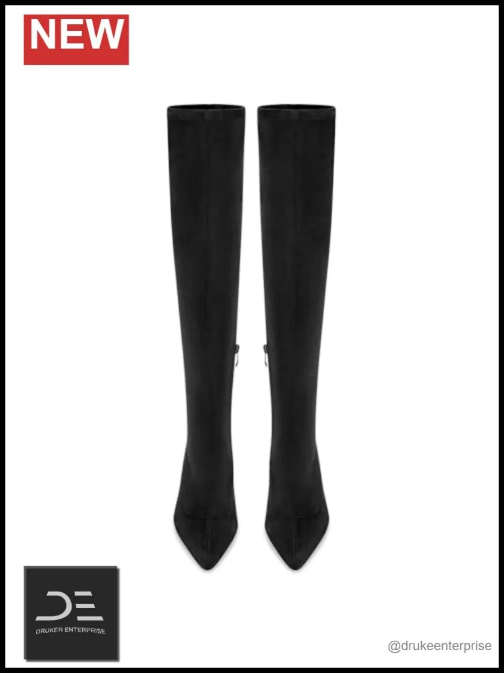 Women's Suede Over the Knee Boots High Heel Pointed Toe Stretch Thigh High Boots